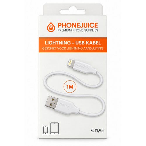 1M lightning cable - white