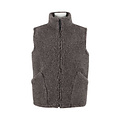 DINA Bodywarmer 100%  scheerwol natuurlijk zwart maat S t/m 4XL