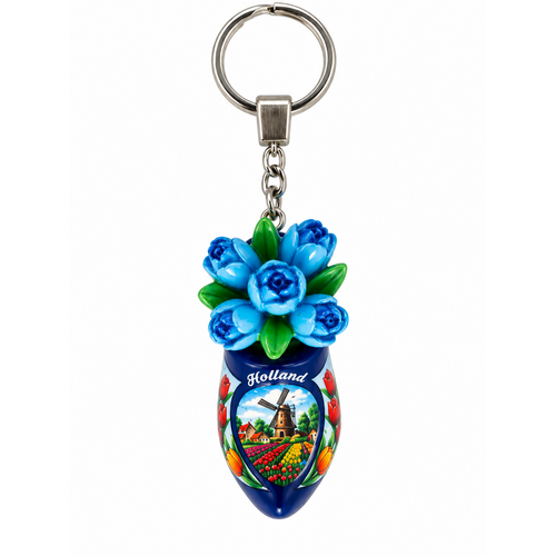 Woodenshoe keyhanger + tulips - all colors on one page