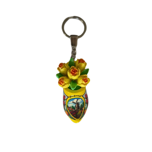 Woodenshoe keyhanger + tulips - all colors on one page