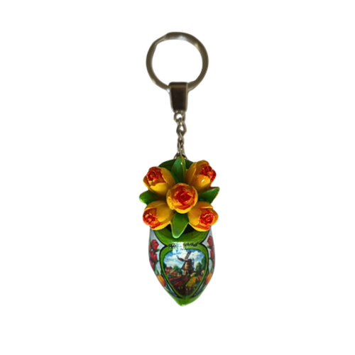 Woodenshoe keyhanger + tulips - all colors on one page
