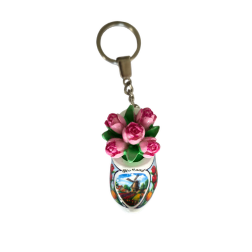 Woodenshoe keyhanger + tulips - all colors on one page