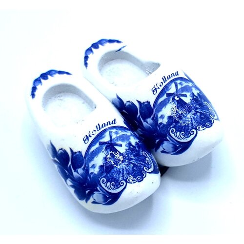 klompmagneet 4cm met twee klompjes - alle kleuren op één pagina