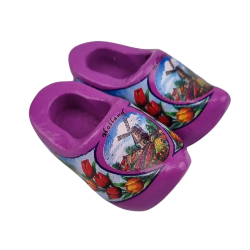 klompmagneet 4cm met twee klompjes - alle kleuren op één pagina