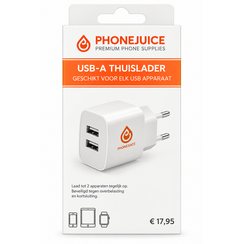 USB-A thuislader - Adapter wit