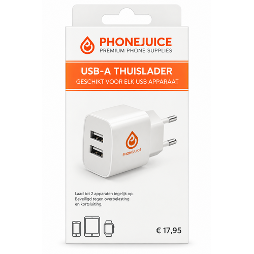 USB-A thuislader - Adapter wit