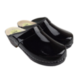 SIMSON Swedish Clogs Black Patent Leather