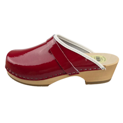 SIMSON Zweedse klompen - Rood Lakleer