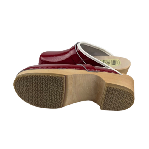 SIMSON Swedish Clogs Red Patent Leather