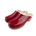 SIMSON Swedish Clogs Red Patent Leather