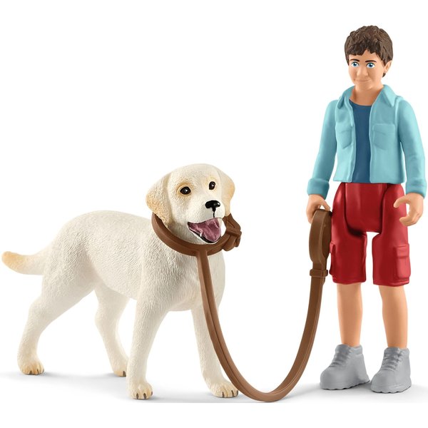 Schleich 42478 - Wandeling met een Labrador-lopend-