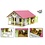 Kids Globe Paardenstal roze met 2 boxen en berging (geschikt voor Schleich) 1:24 - 610168