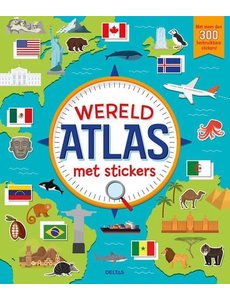 Deltas Wereldatlas met stickers