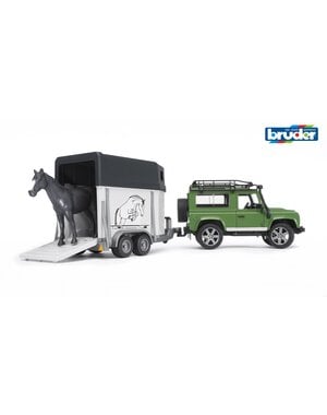 Bruder 2592 - Land Rover Defender met paardentrailer