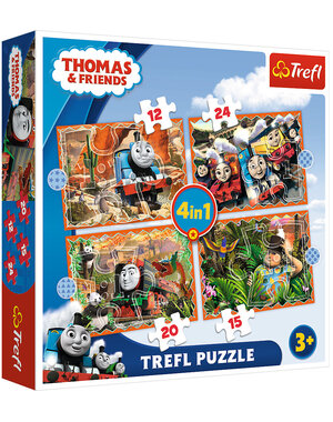 Trefl 4 in 1 puzzel Thomas de trein - 12/15/20/24 stukjes