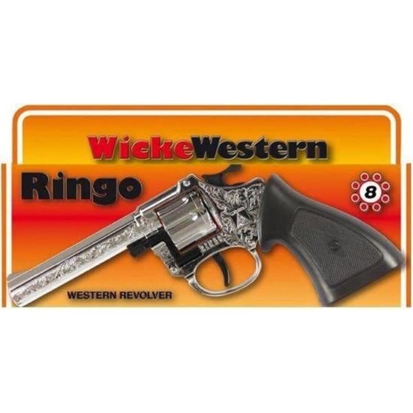 JohnToy Klappertjes pistool Ringo, 8 schots, chroom