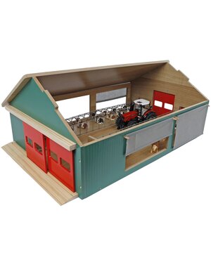 Kids Globe Stal met windbreekgaas 64x44x27 cm - 610250