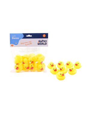 JohnToy Happy World Badeendjes, 8 stuks
