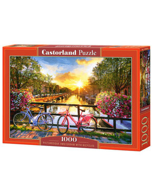 Castorland Picturesque Amsterdam with bicycles