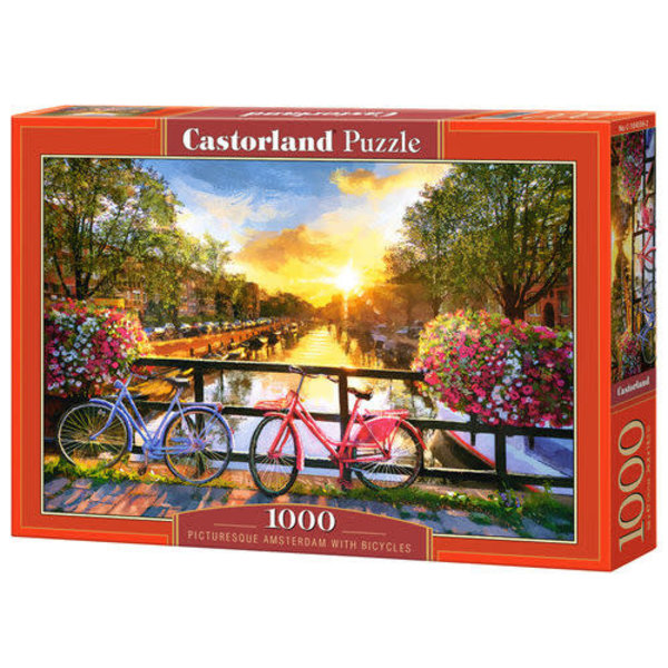 Castorland Picturesque Amsterdam with bicycles