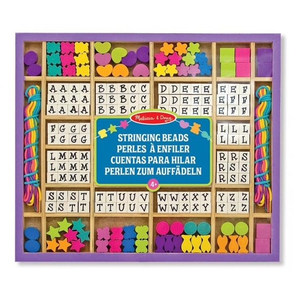 Melissa & Doug Houten kralenset met letters