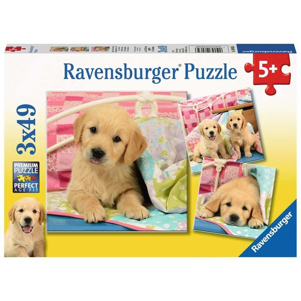 Ravensburger Knuffelhondjes 3x49 stukjes