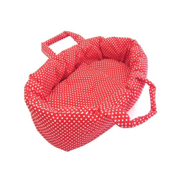 Hollie Draagmand - Rood met witte stippen 40 cm