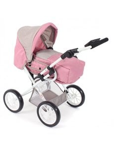 Bayer Chic Poppenwagen Leni - combi roze/taupe/beer