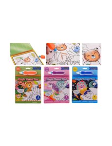 JohnToy Magisch tekenblok, kleuren met water -  3 soorten
