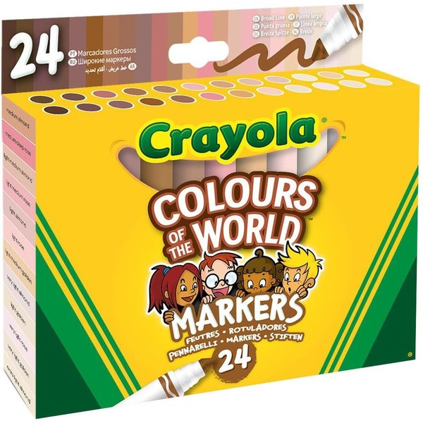 Crayola Viltstiften Colours of the world, 24 stuks