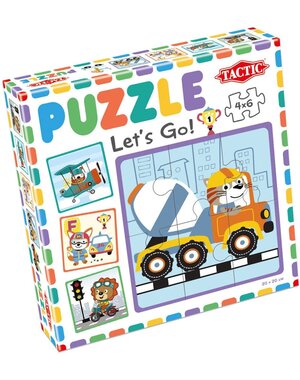Selecta 4 in 1 puzzel Let’s Go - 4 x 6 stukjes