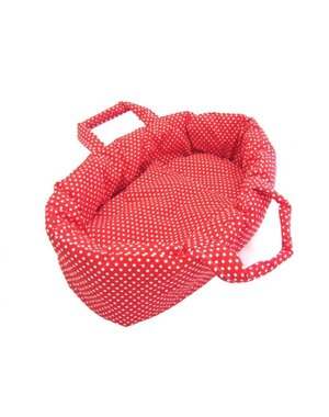 Hollie Draagmand - Rood met witte stippen 47 cm