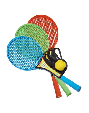  Softtennis set met bal, div. kleuren.