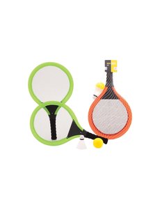 JohnToy Tennis set met bal en shuttle XL