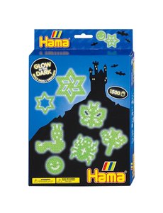 Hama Strijkkralen glow in the dark, 1500 st.