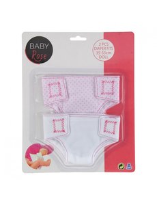 JohnToy Luiers 2 stuks stoffen - Baby Rose (uitlopend)