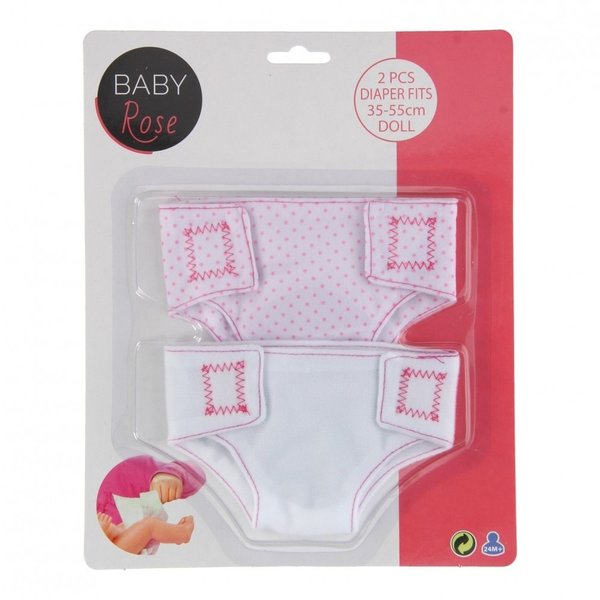 JohnToy Luiers 2 stuks stoffen - Baby Rose