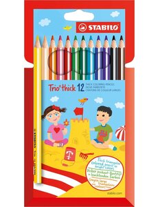Stabilo Kleurpotloden  Trio extra dik - 12 stuks