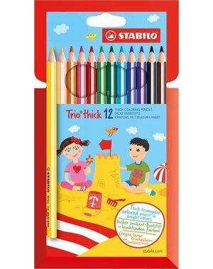 Stabilo Kleurpotloden  Trio extra dik - 12 stuks