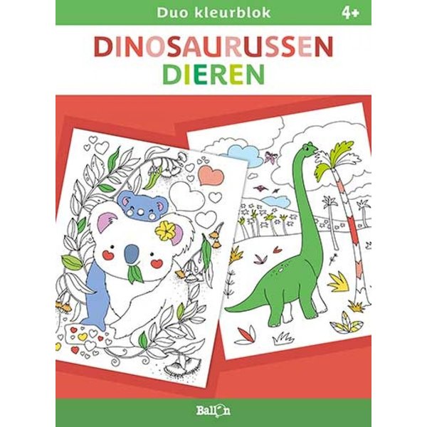 Ballon Duo kleurboek Dinosaurussen en dieren