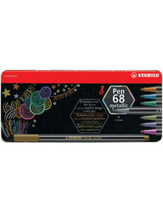 Stabilo Viltstiften pen 68 metallic - 8 st.