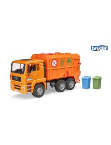 Bruder 2760 - MAN vuilniswagen oranje