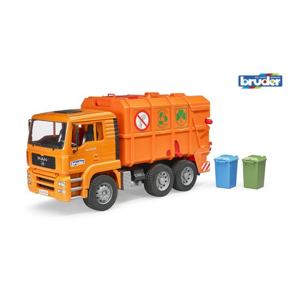 Bruder 2760 - MAN vuilniswagen oranje