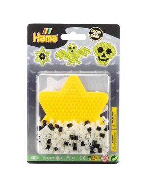 Hama Strijkkralen glow  in the dark - 375 st.