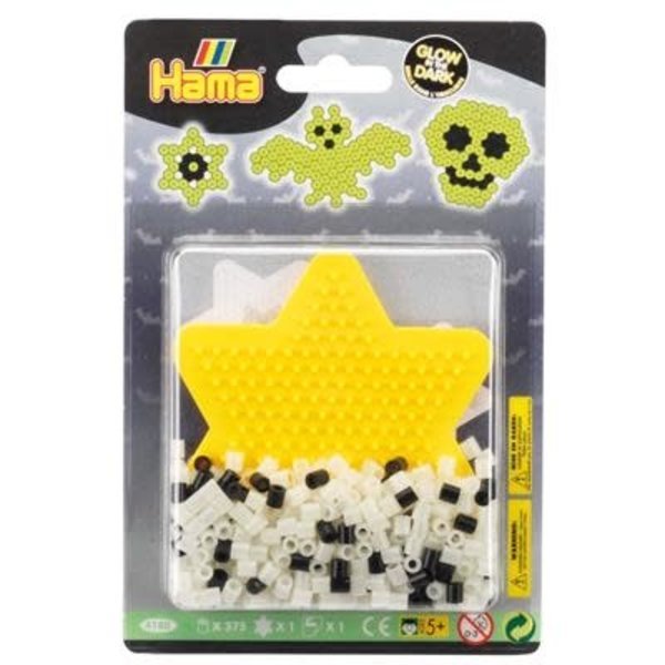 Hama Strijkkralen glow  in the dark - 375 st.