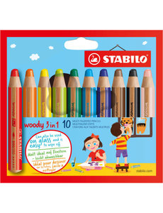 Stabilo Woody 880 potloden, 3 in 1 - 10 stuks