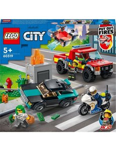LEGO 60319 - Brandweer en politie achtervolging