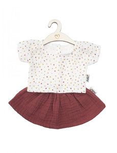 Hollie Poppenrok met shirt - Blush sweet dots