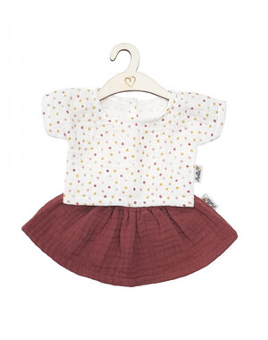 Hollie Poppenrok met shirt - Blush sweet dots