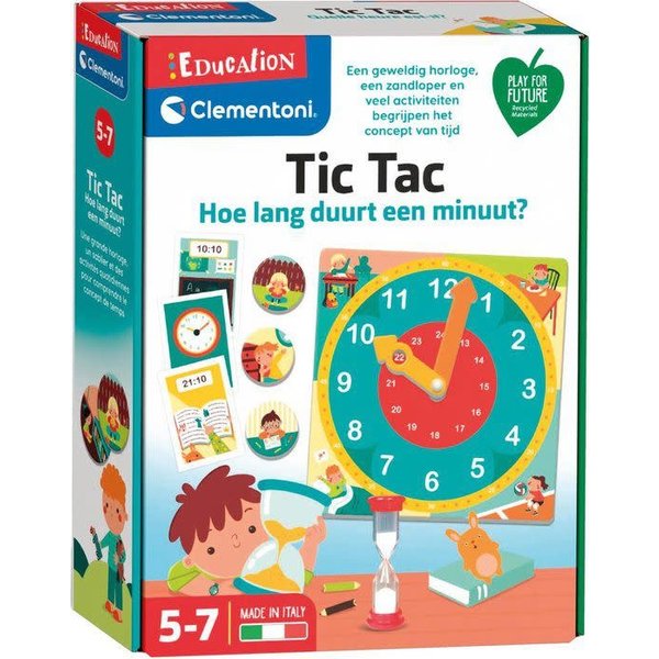 Clementoni Leer klok kijken Tic Tac hoelang duur een minuut